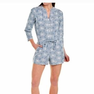 J. Crew romper blue white NWT size 10